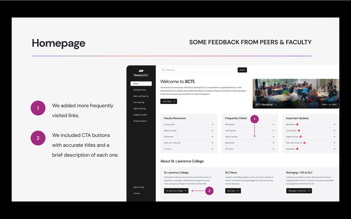 White background with homepage screenshot